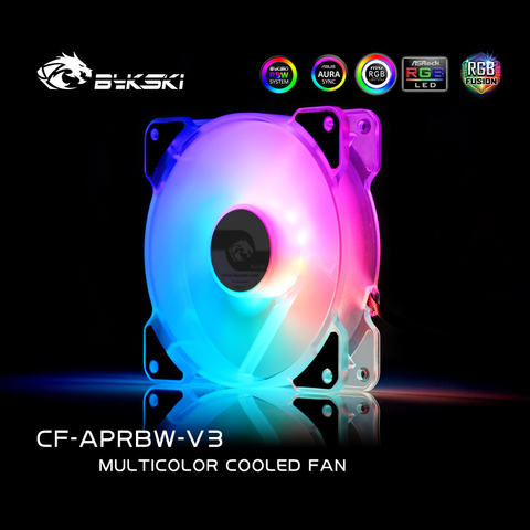 Bykski ARGB 5v Computer Fan 120mm Mute Water Cooling Fan For PC Case 120/240/480 Radiator Colorful Cooler For PC Cooling ► Photo 1/5
