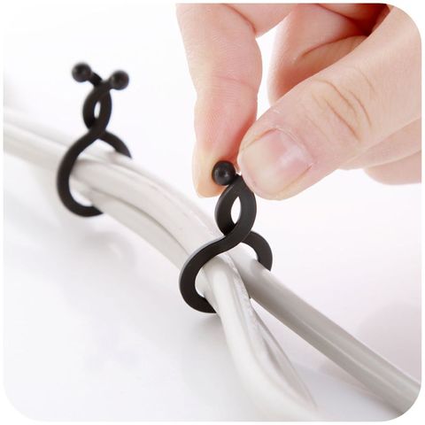 20/30 Pcs  Durable Wire Clip Fastener Holder Thread Earphone Cord Wrap Line Winder Twist Tie Cable Organizer Wire Clip ► Photo 1/6