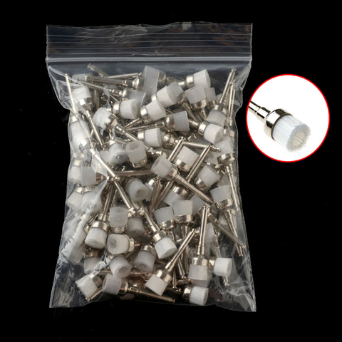 100pcs/Box AZDENT Dental Nylon Polishing Brushes Bowl / Flat Shape Latch Type (RA)  Single Use ► Photo 1/5