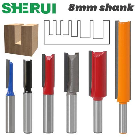 1PCS 8mm Shank high quality Straight/Dado Router Bit Set 12mm Diameter Wood Cutting Tool ► Photo 1/6