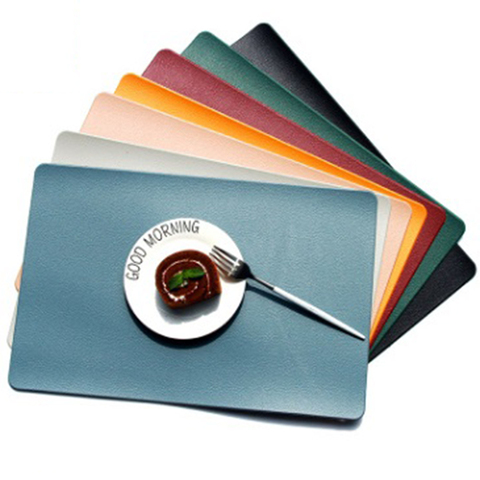 6PCS Placemat Faux Leather Polyester PVC Mat for Kitchen Dining Stain-Resistant,2022 Christmas Decorations for Home Table ► Photo 1/6
