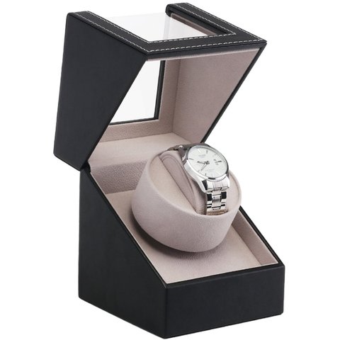 EU/US/AU/UK Plug High Class Motor Watch Shaker Watch Winder Case Holder Display Automatic Mechanical Black Brown Winding Jewelry ► Photo 1/6