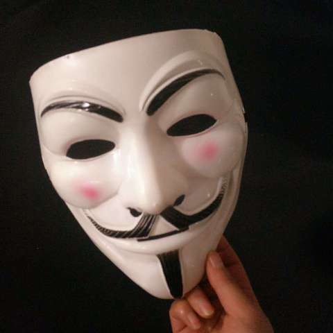 Anonymous Mask V For Vendetta Costume Halloween Guy Fawkes Party  Accessories