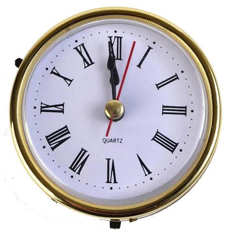 65mm Classic Iron Clock Crafts Quartz Movement Round Clocks Decorations Head Lighting Number Roman Access Insert Furniture W3W9 ► Photo 1/6