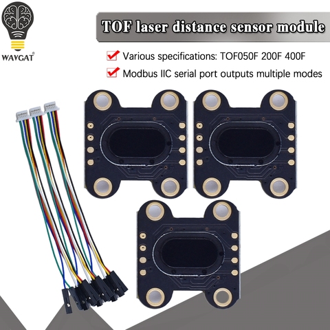 VL6180 VL53L0 VL53L1 Time-of-Flight (ToF) Laser Ranging Built-in MCU Algorithm TOF050F TOF200F TOF400F 50CM/2M/4M MODBUS/IIC I2C ► Photo 1/6