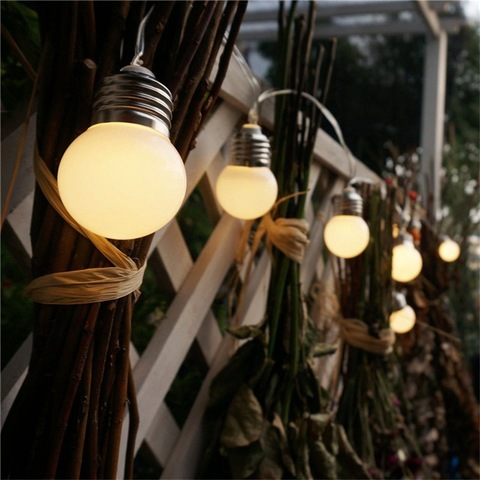 LED Globe Bulb Festoon String Light Battery Ball String Fairy Lights Christmas Garland Wedding Garden Party for hanging camping ► Photo 1/6