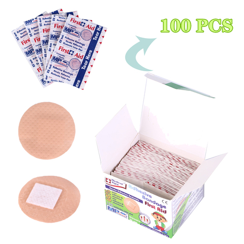 Hot 100Pcs Ultra-thin Emergency First aid bandage Breathable Band-Aids waterproof bandage Band-Aid adhesive wound For Kids ► Photo 1/6