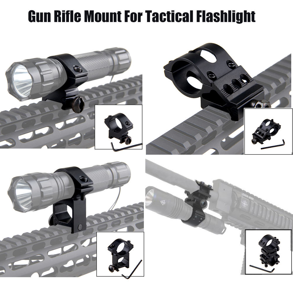 Offset Scope Flashlight Holder Torch Laser Weaver For Rifle Picatinny Rail Mount 