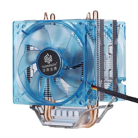 HUANANZHI A400 CPU cooler for Intel/AMD motherboard tower type 2 heatpipes dual fan LED CPU radiator with cooler adapter ► Photo 1/4