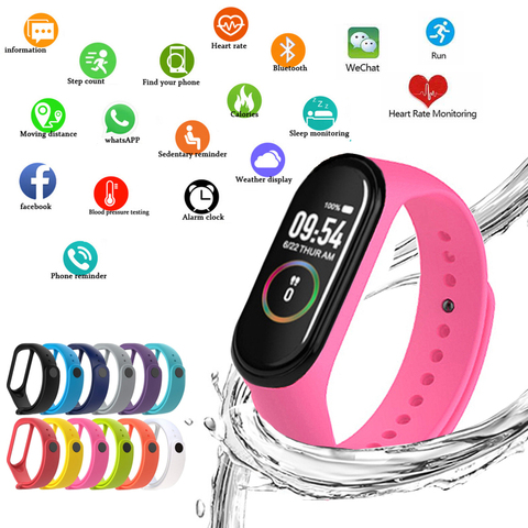 M4 Smart Watchs Sport Wristbands For Women LED Screen Fitness Traker Bluetooth Waterproof Lady Watchs Sports Brand digital watch ► Photo 1/6