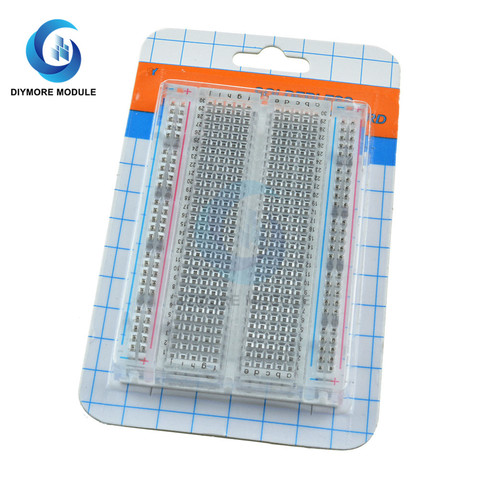 400 Tie Points Solderless Breadboard Transparent Crystal PCB Universal Test Circuit Protoboard for Arduino  Experiment ► Photo 1/6