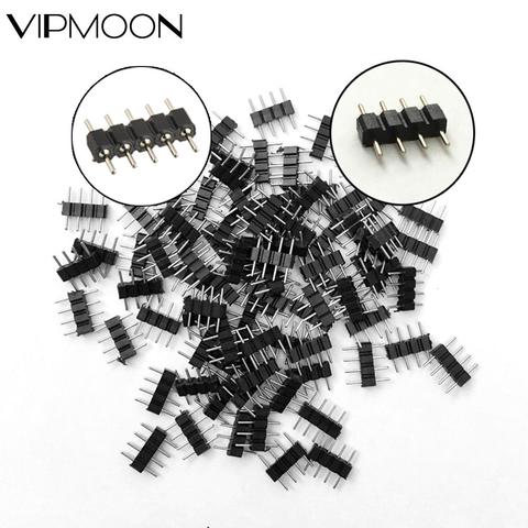 10-100PCS 4 Pin 5Pin Needle RGB RGBW Connector Adapter Male Double Insert For RGB RGBW 5050 3528 2835 LED Strip Light New ► Photo 1/6