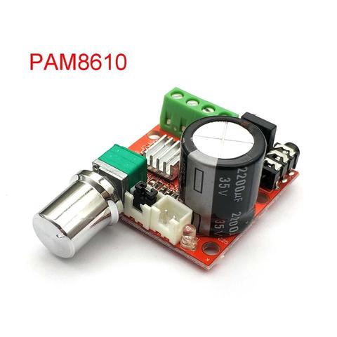 12V Mini Hi-Fi PAM8610 Audio Stereo Amplifier Board 2X10W Dual Channel D Class Lowest Price ► Photo 1/5