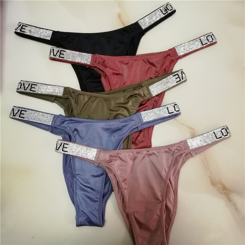 Sexy Women Soft Solid Color V-String T-back Panties Thongs G-String  Underwear - AliExpress