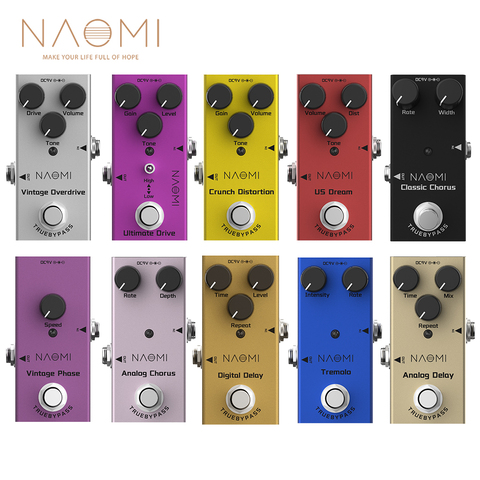 NAOMI Mini Electric Guitar Pedal Chorus/Tremolo/Delay/Overdrive DV 9V True Bypass Guitar Accessories ► Photo 1/6