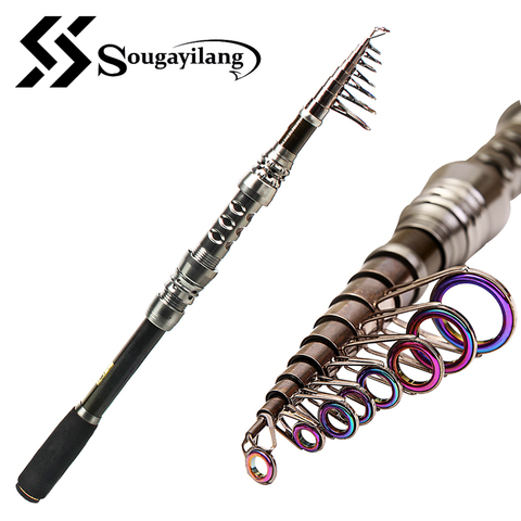 Sougayilang 2.1-3.0m Superhard Power Hand Telescopic Fishing Rod Carp Lure Sea Spinning Carbon Fishing Rod Fishing Tackle Pesca ► Photo 1/6