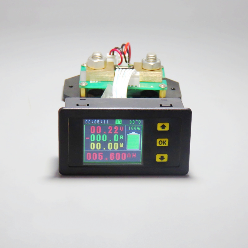 Battery Monitor 5-120V 100A Voltage Current Remaining Capacity Meter 12v 24v 48v 