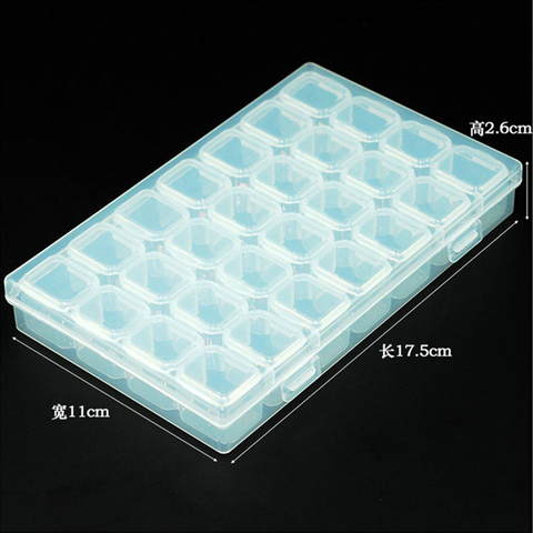 Transparent Plastic Storage Box for Terminal Small Component Jewelry Tool Box Bead Pills Organizer Nail Art Tip Case ► Photo 1/6