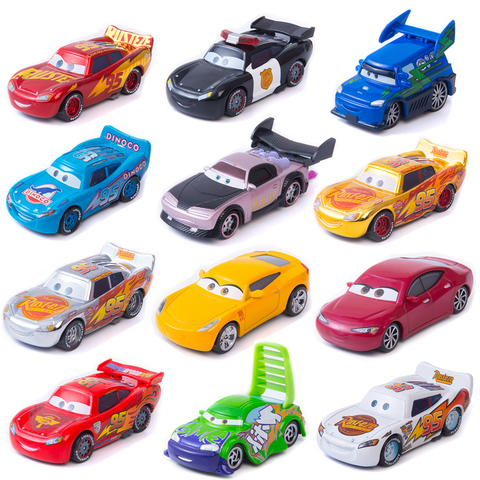 1:55 Disney Pixar Cars 3 2 Metal Diecast Car Toy Lightning McQueen Jackson  Storm Combine Harvester Bulldozer Kids Toy Car Gift