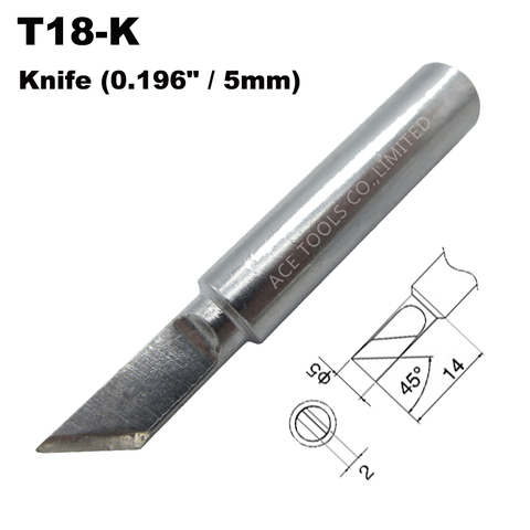 T18-K Soldering Tip Knife 5mm 0.196