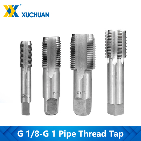 Pipe Thread Tap HSS Pipe Tap Tungsten Carbide Router Bit G 1/8 1/2 3/4 1 For Metalworking Screw Thread Cutting Tools Machine Tap ► Photo 1/6