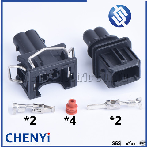 1 set 2 Pin male Female EV1 Fuel Injector Nozzle Waterproof Connector Plug Socket Housing For VAG 829441-1 037906240 106462-1 ► Photo 1/6