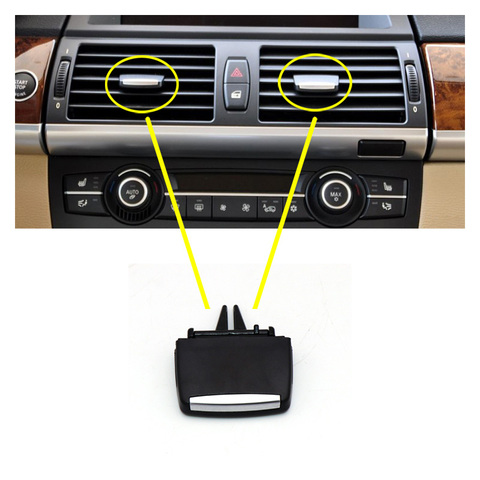 For BMW X5 X6 E70 E71 Air conditioning vent toggle piece outlet card pad clip repair bag wind direction adjustment plectrum knob ► Photo 1/5