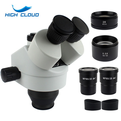 3.5X-90X Simul-Focal Trinocular Microscope 0.5x 2.0x Auxiliary Lens+ Zoom Stereo Microscope Head for Phone PCB Soldering Repair ► Photo 1/6