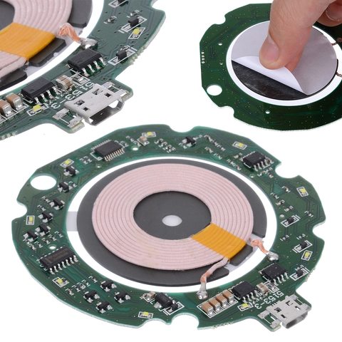 High Quality Standard 10W Qi Fast Wireless Charger Module Transmitter PCBA Circuit Board + Coil DIY Charging ► Photo 1/6