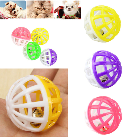 10Pcs Plastic Cat Kitten Pet Play Balls With Jingle Bell Pounce Rattle Toy Plush Cat Toy Set Cat Toys Interactive Mimi Pet Suppl ► Photo 1/6