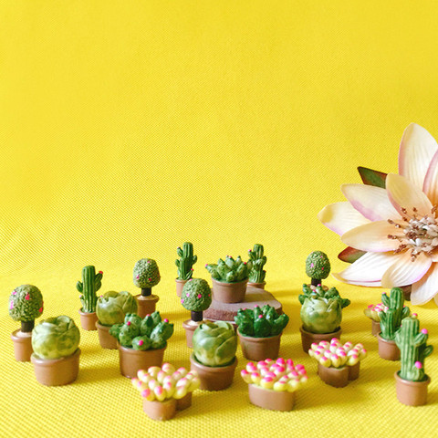 10 pcs resin succulents plants/doll house//miniatures/lovely cute/fairy garden gnome/moss terrarium decor/crafts/bonsai ► Photo 1/6