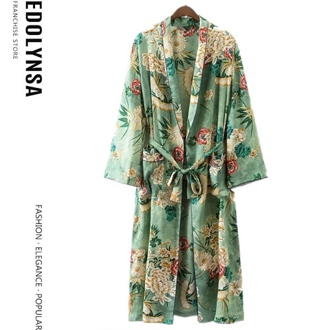 2022 Bohemian Printed Summer Beach Wear Clothes Long Kimono Cardigan Plus Size Cotton Tunic Women Tops and Blouse Shirts A147 ► Photo 1/1