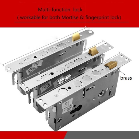 Multi-function mortise fingerprint lock part door lock body 24*280 （90mm deep ） Fitting Hardware Security lock body ► Photo 1/6