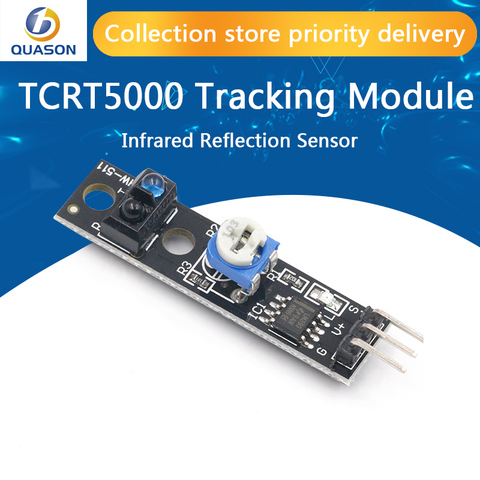 TCRT5000 Infrared Reflection Sensor Line Track Module Digital Switch Output LM393 Comparator 3.3V With Potentiometer Adjustable ► Photo 1/6