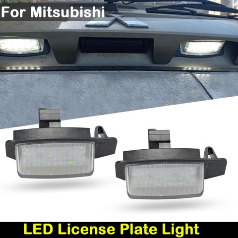 For Mitsubishi Lancer Sportback Outlander Car Rear White LED License Plate Light Number Plate Lamp ► Photo 1/6