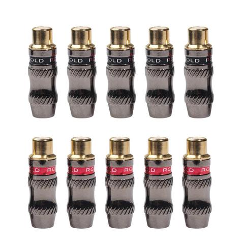 10pcs RCA Female Plug Solder Audio Video Adapter Connector Jack Cable Converters Gold Plated Plug Good Contact Performance ► Photo 1/6
