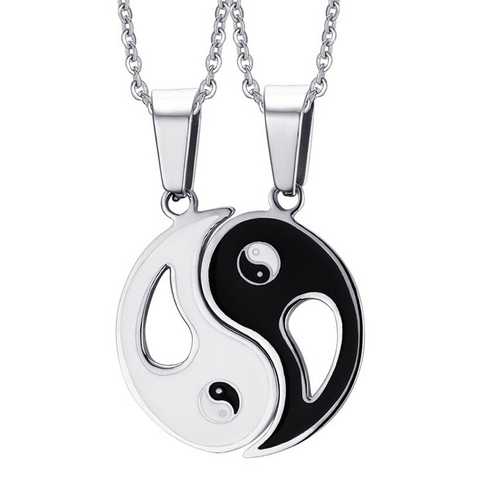 New Chinese Mystical Yin Yang Pendant Necklace stainless steel necklaces Bagua pendant For Men Women New Fashion Couple Necklace ► Photo 1/6