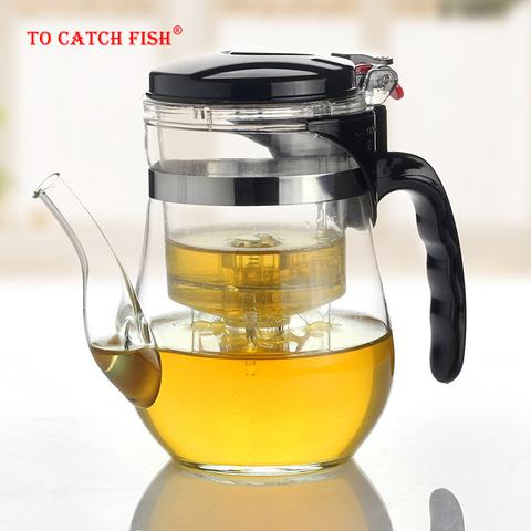 Hot sale,500 750ml Heat Resistant Glass Tea Pot Flower Tea Set Puer kettle Coffee Teapot Convenient Office Teaset ,kung fu set ► Photo 1/6