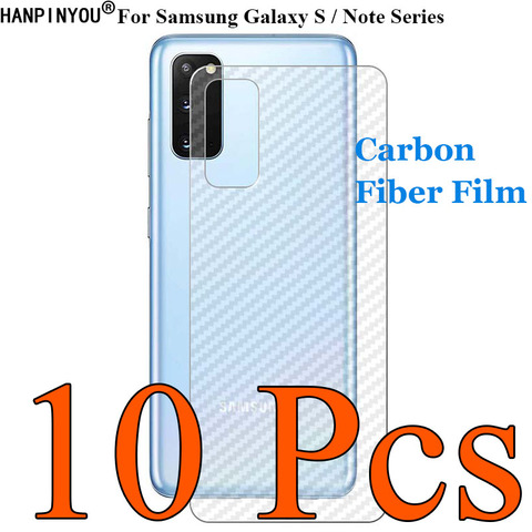 10 Pcs/Lot For Samsung Galaxy S21 S20 Note 20 10 Plus Ultra Lite 5G 3D Carbon Fiber Back Rear Film Skin Screen Protector Sticker ► Photo 1/6