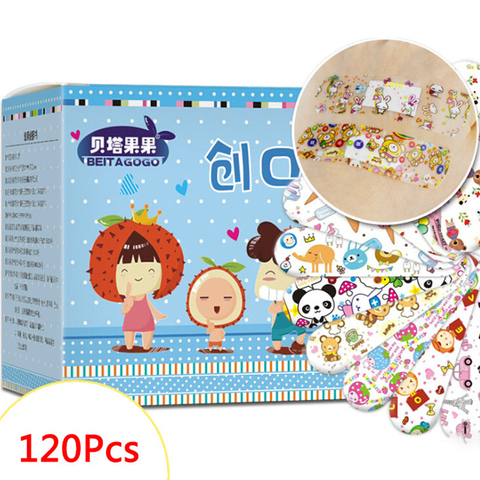 120Pcs Cute Cartoon Band First Aid Emergency Kit For Kids Children Aid Waterproof Breathable Hemostasis Adhesive Bandages ► Photo 1/6