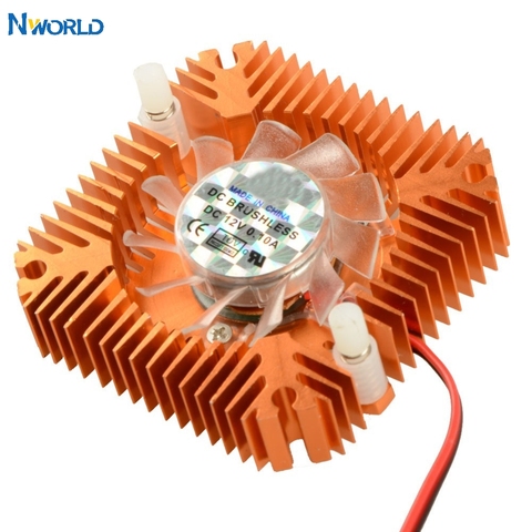 55mm 2 PIN Graphics Cards Cooling Fan Heatsink Cooler Fit For Personal Computer Components Aluminum Gold Fans Cooler ► Photo 1/6