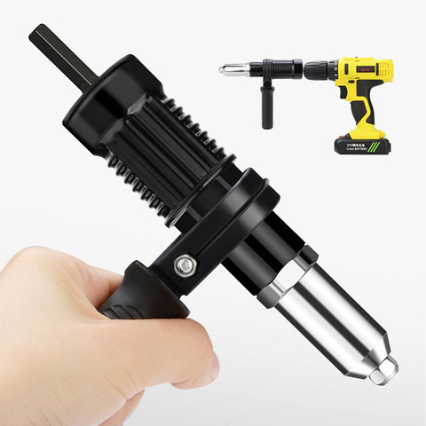 Electric Rivet Gun  2.4mm-4.8mm Electric Drill Adapter Rivet Nut Gun Drill Head Cordless Riveting Tool ► Photo 1/6