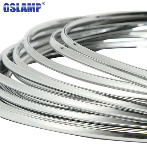 Oslamp 3M 6mm 3Meters Car Chrome Decor Strip Sticker Silver Auto Styling Moulding Trim Strip Body Window Exterior Decoration ► Photo 1/6