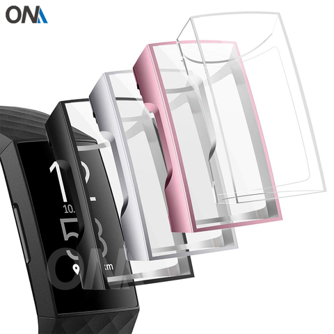 Screen Protector Case for Fitbit Charge 4 3 2 All-Around Ultra Slim Soft TPU Watch Cover Protective Bumper Shell ► Photo 1/6