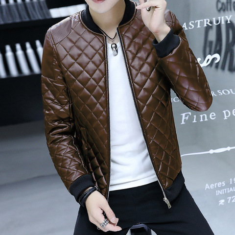 Men's casual leather jackets, trendy men's jackets thin leather jackets, youth Korean autumn and winter jackets casaco masculino ► Photo 1/6