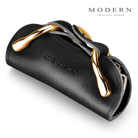 Modern -  Brand New Genuine Leather Smart Key Wallet DIY Keychain EDC Pocket Car Key Holder Key Organizer Holder ► Photo 1/6