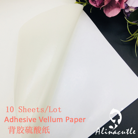 10pcs A4 Self-adhesive Vellum Paper Design for Logo Label Sticker Printing  DIY Scrapbooking  Album handmade paper craft ► Photo 1/4