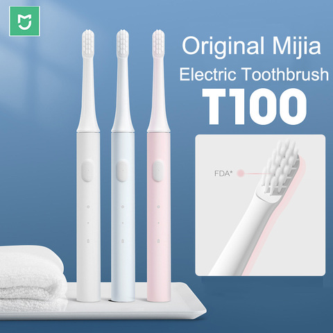 Orignal Xiaomi Mijia Sonic Electric Toothbrush Adult Mi T100 Tooth Brush Healthy Colorful USB Rechargeable IPX7 Waterproof ► Photo 1/6