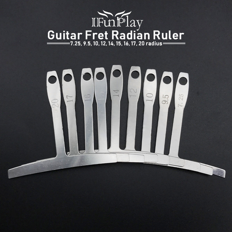 T Shaped Guitar Bass Ukulele Fingerboard wire Setup Curved Gauge Fret Radian Ruler Measuring Caliper Ruler for Guitarra Luthier ► Photo 1/6