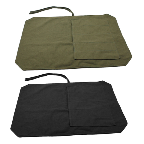 Professional Chef Canvas Wrap Knife Sleeves Wallet Carry Case Roll 5 Compartment Bag ► Photo 1/6